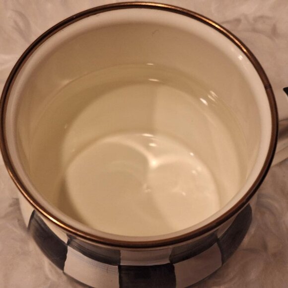 Mackenzie-Childs Courtly Check Enamel 16 oz Mug - EUC - Picture 3 of 4